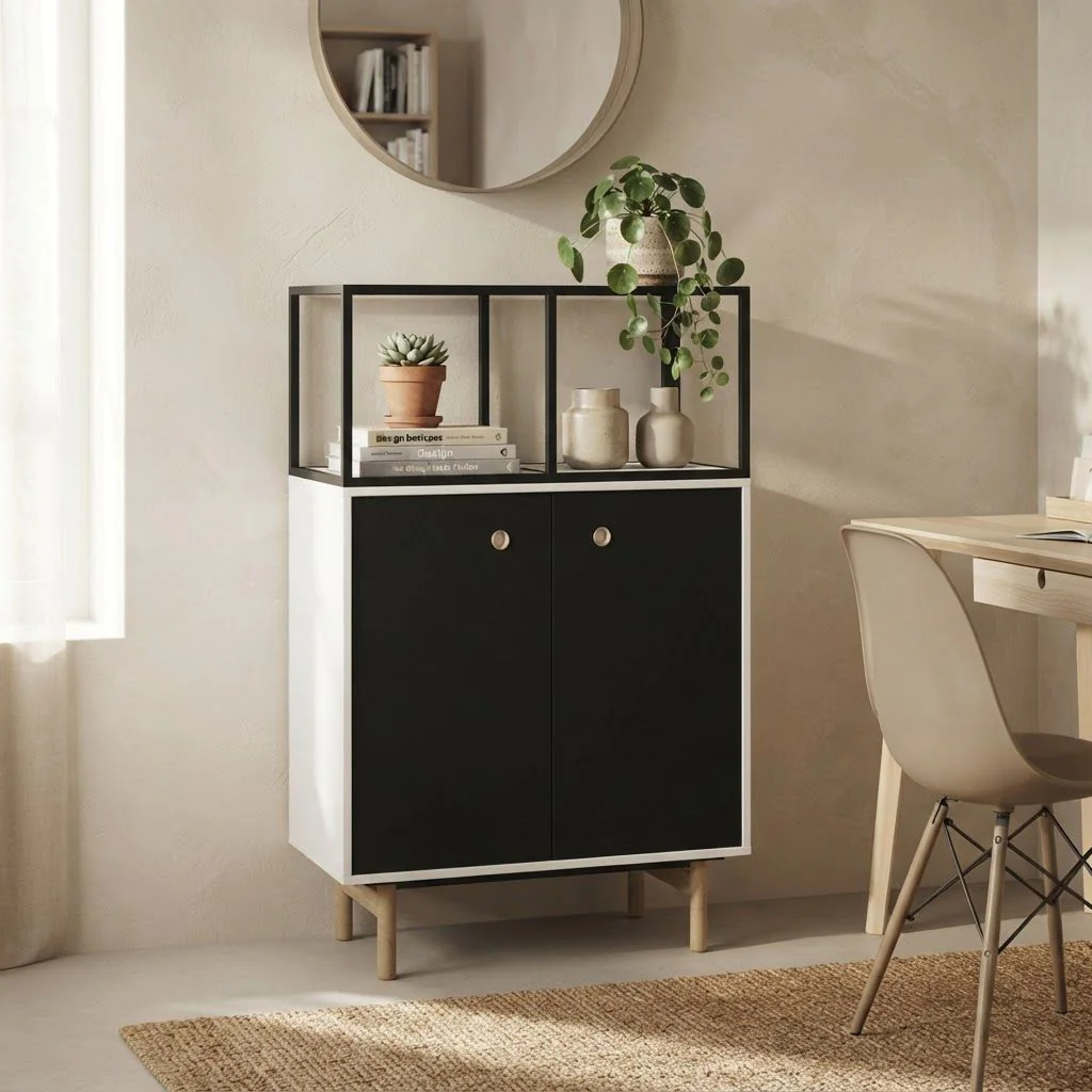 Bridge Flügeltürenschrank inkl. Regaltop 134,4 cm hoch von Bisley - Produktbild 1 von 4
