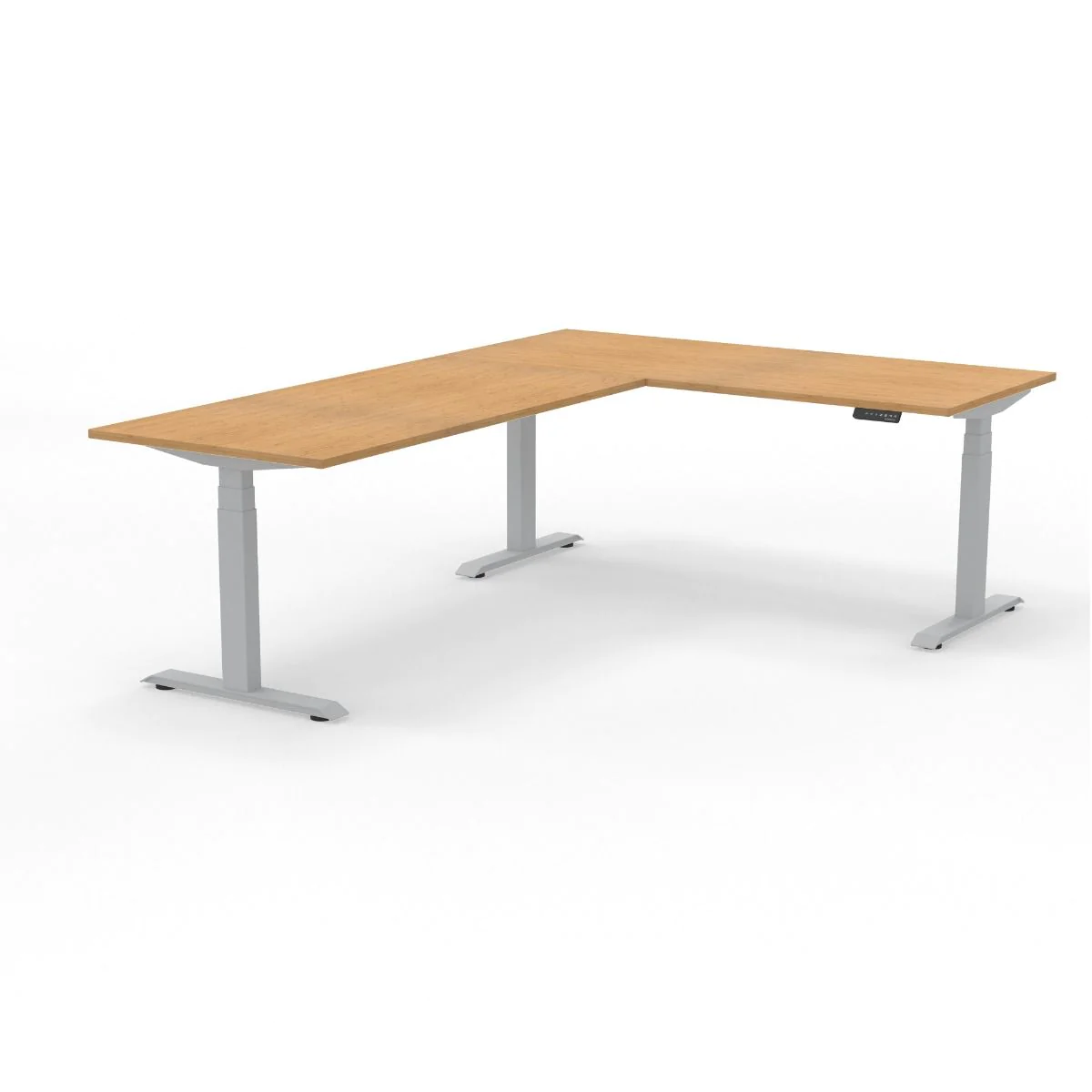 Höhenverstellbarer Winkelschreibtisch Stayble 2.0 Bambus von Deskonia - Produktbild 6 von 8