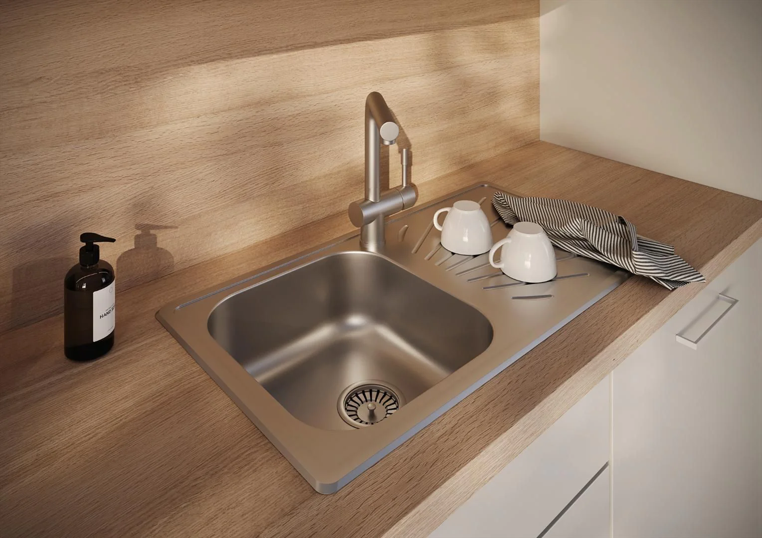 Faltwand-Küche mit Umhausung pop up kitchen von fm Büromöbel - Produktbild 7 von 11