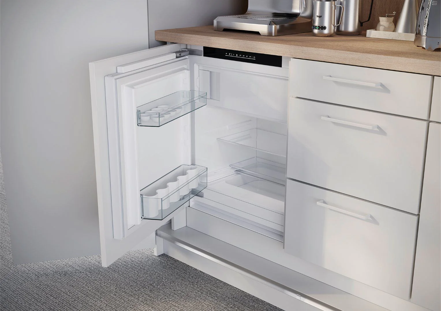 Faltwand-Küche mit Umhausung pop up kitchen von fm Büromöbel - Produktbild 8 von 11
