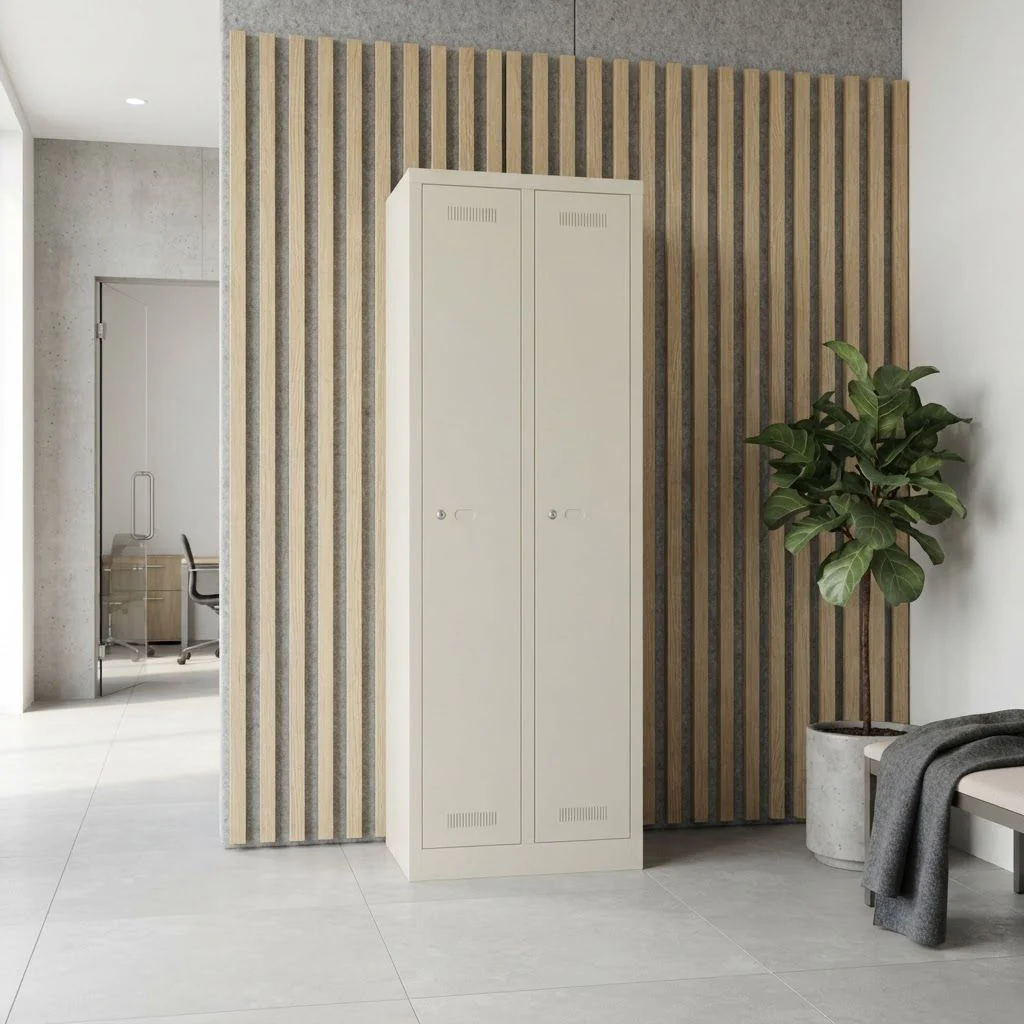 Garderobenschrank Monobloc - 2 Fächer von Bisley - Produktbild 2 von 7