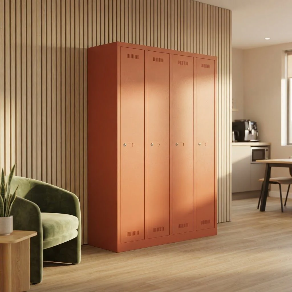 Garderobenschrank Monobloc - 4 Fächer von Bisley - Produktbild 1 von 4