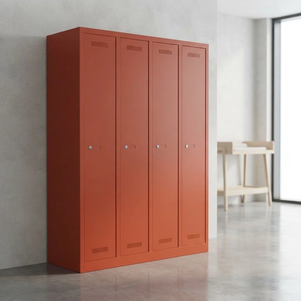 Garderobenschrank Monobloc - 4 Fächer von Bisley - Produktbild 2 von 4