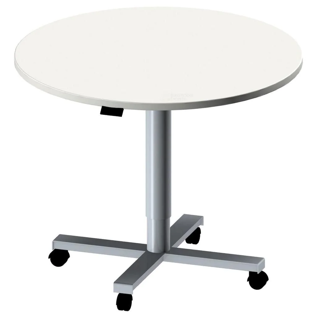 Hubsäulentisch Ø 90 cm mit Fußkreuz von Geramöbel - Produktbild 6 von 6