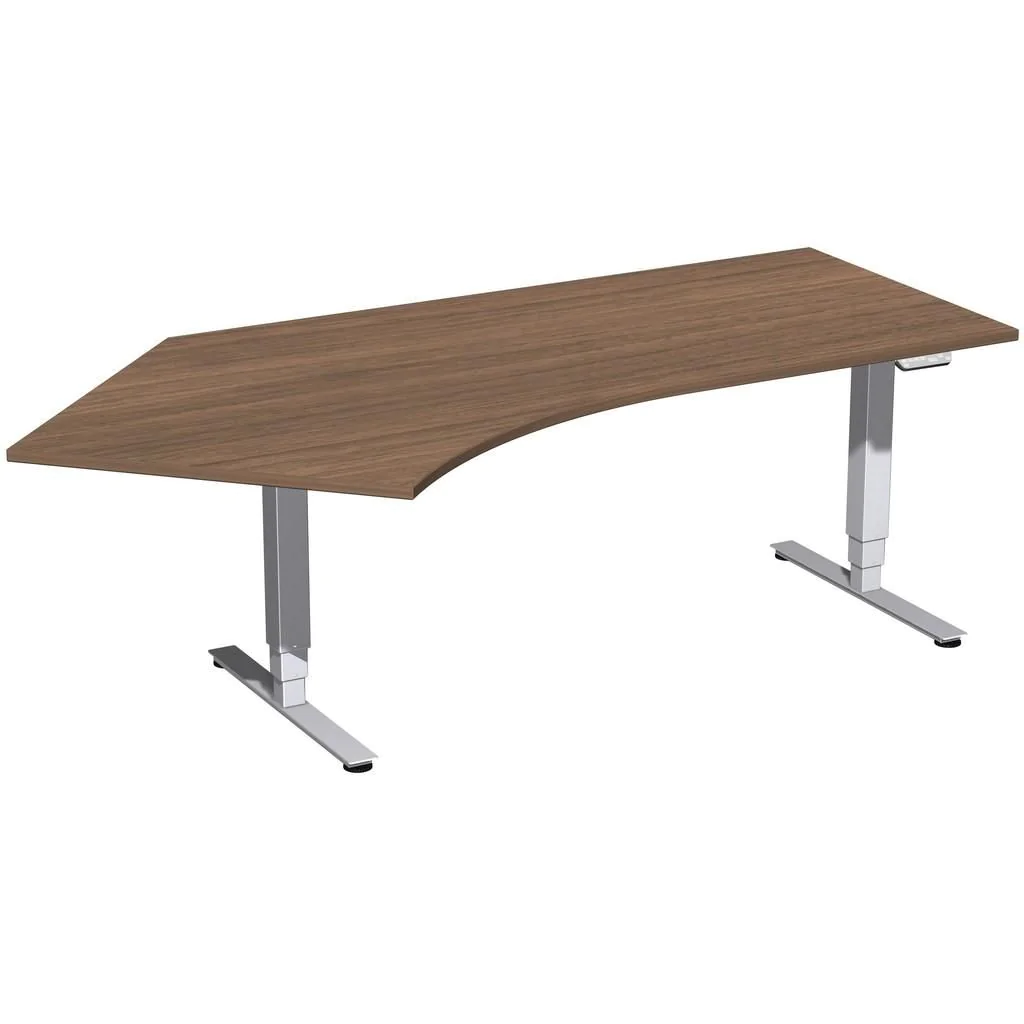 Höhenverstellbarer Schreibtisch Elektro Pro+ Winkelform von Geramöbel - Produktbild 4 von 7