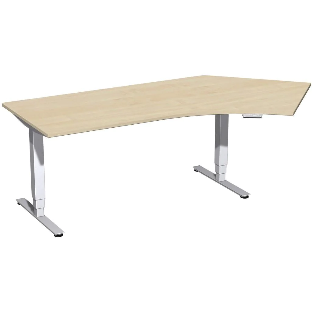 Höhenverstellbarer Schreibtisch Elektro Pro+ Winkelform von Geramöbel - Produktbild 1 von 7