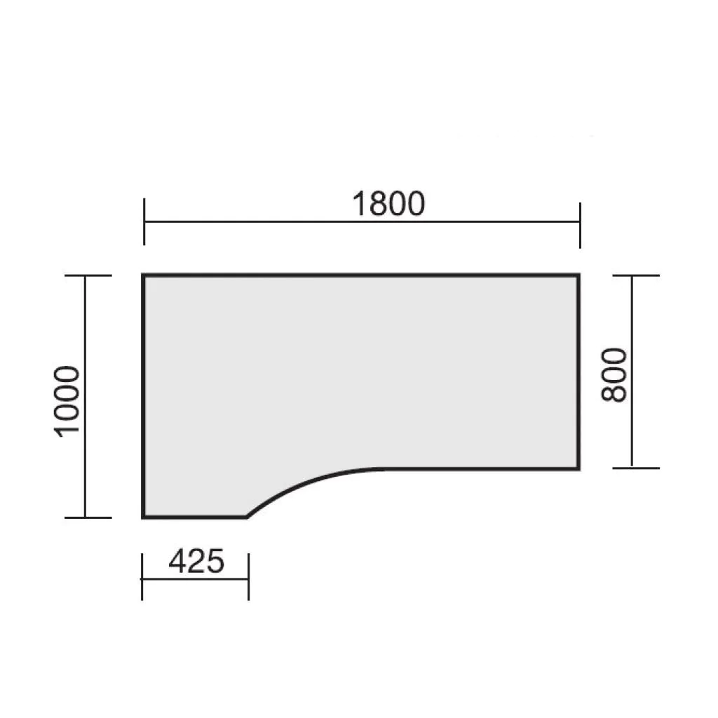 Höhenverstellbarer Schreibtisch Elektro Flex Freiform von Geramöbel - Produktbild 7 von 9