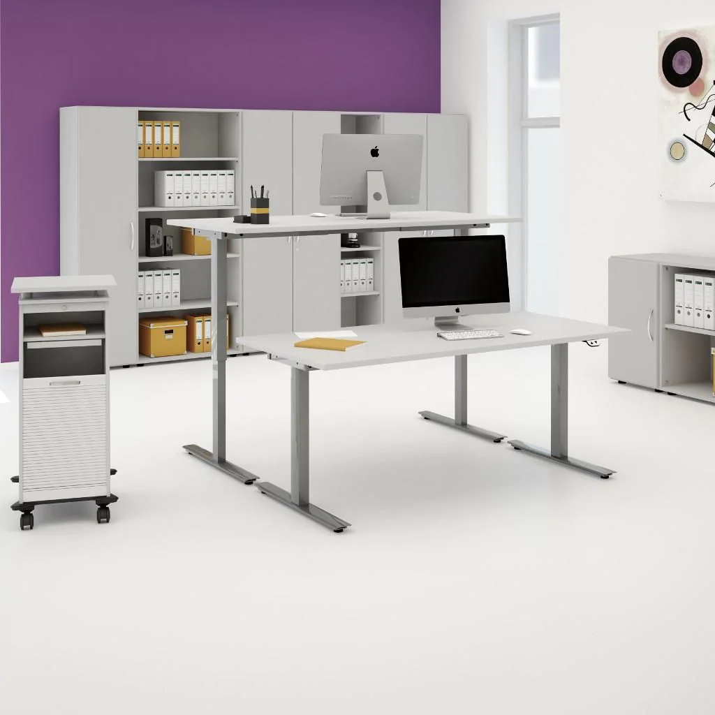 Höhenverstellbarer Schreibtisch Elektro Flex Rechteckform von Geramöbel - Produktbild 14 von 15