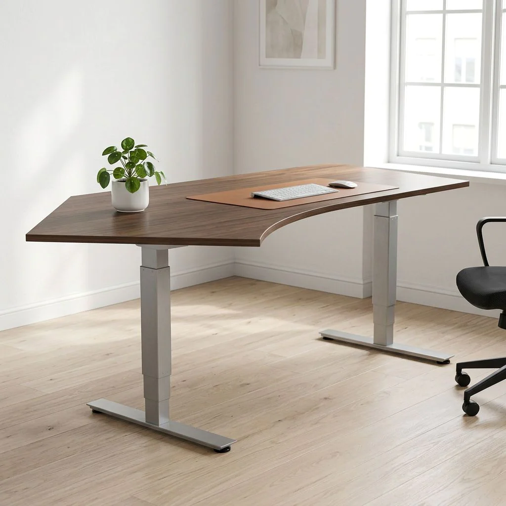 Höhenverstellbarer Schreibtisch Elektro Pro+ Winkelform von Geramöbel - Produktbild 8 von 9