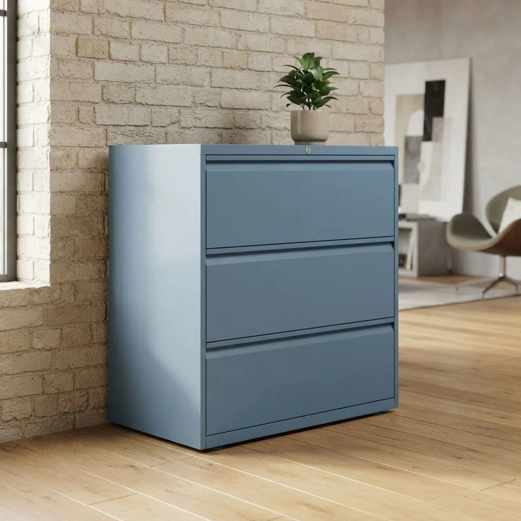 Hängeregistraturschrank Essentials, 3 Schubladen, 100 cm breit von Bisley - Produktbild 1 von 4