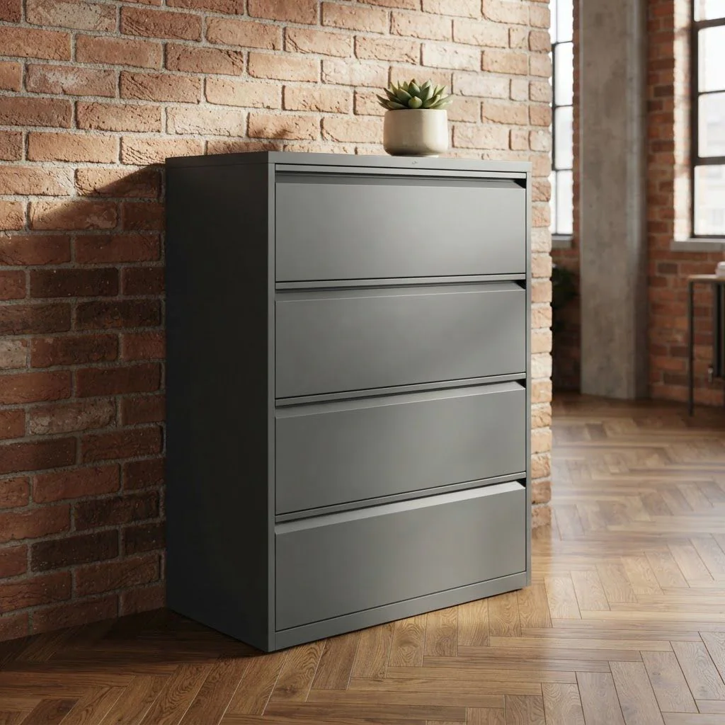 Hängeregistraturschrank Essentials 4 Schubladen je 30 cm, 100 cm breit von Bisley - Produktbild 2 von 3