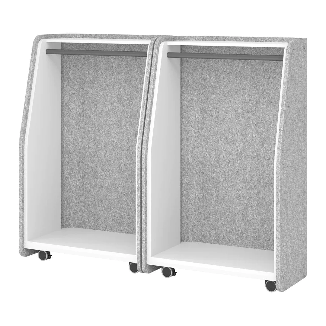 Mobile Garderobe GMA1 mit Akustikeinhausung von Hammerbacher - Produktbild 4 von 6