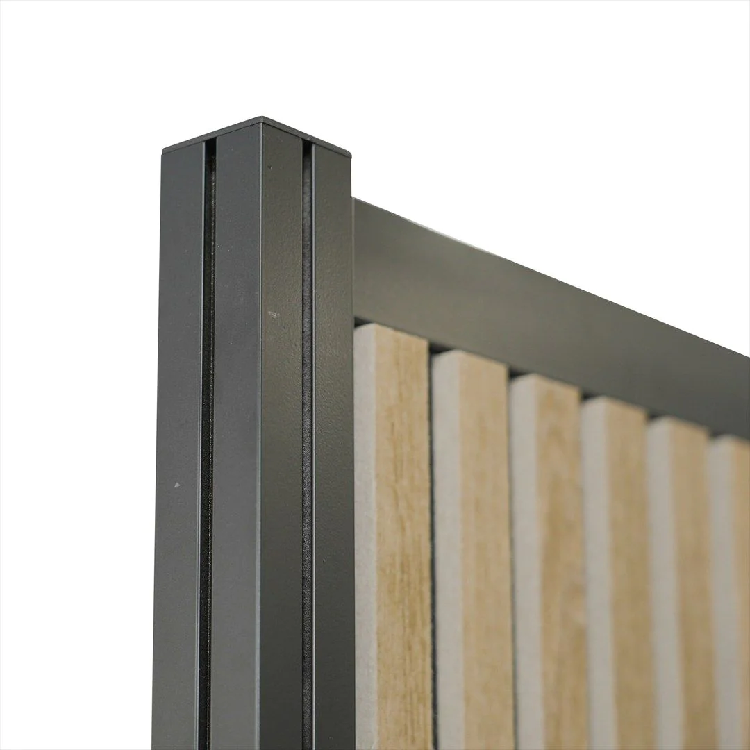Akustik Trennwand Stellwand FLEXMIUT MODUL 167x192 PET braun schwarz von HJH - Produktbild 2 von 5