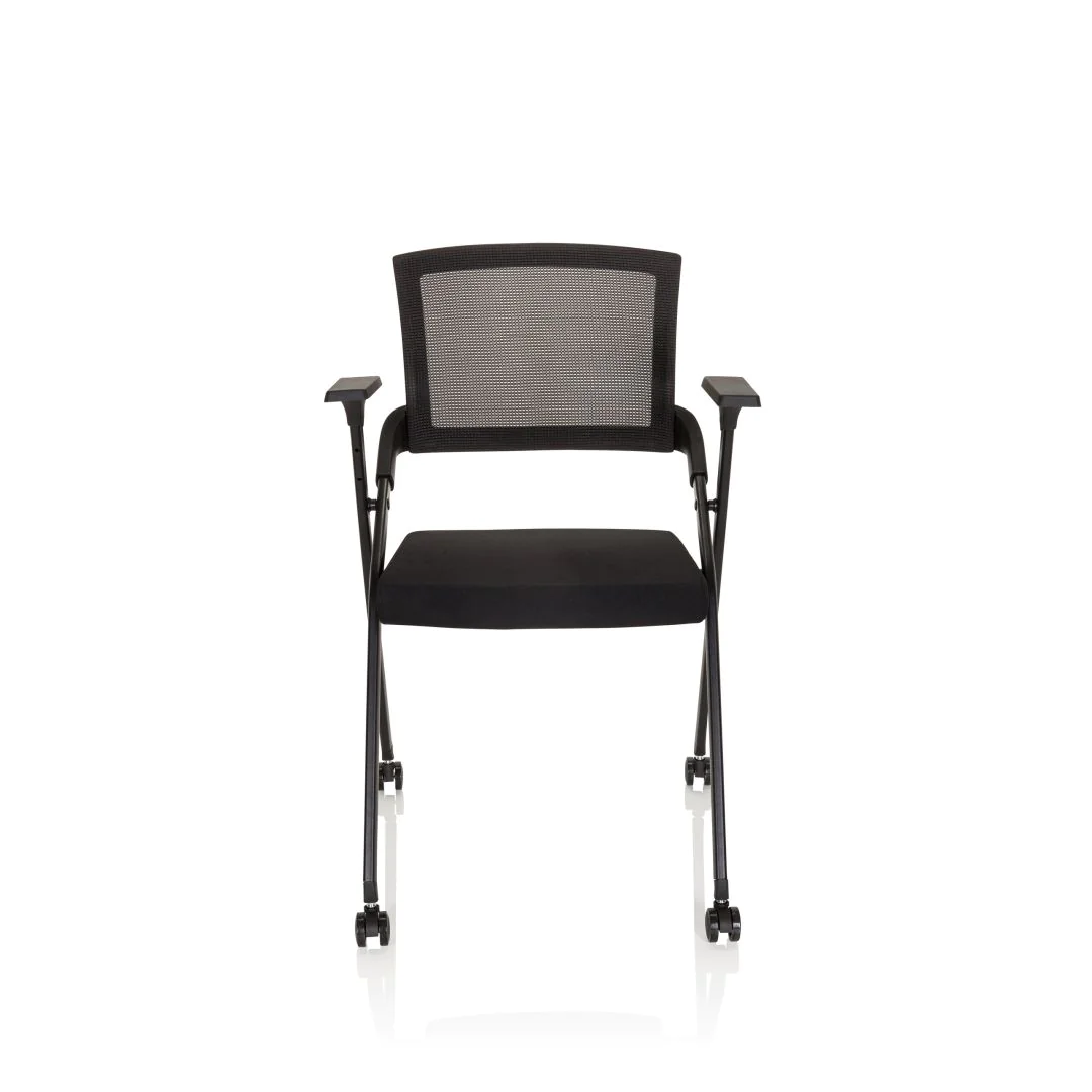 Besucherstuhl Klappstuhl PRIORITY II Netzstoff Stoff schwarz von HJH - Produktbild 1 von 14