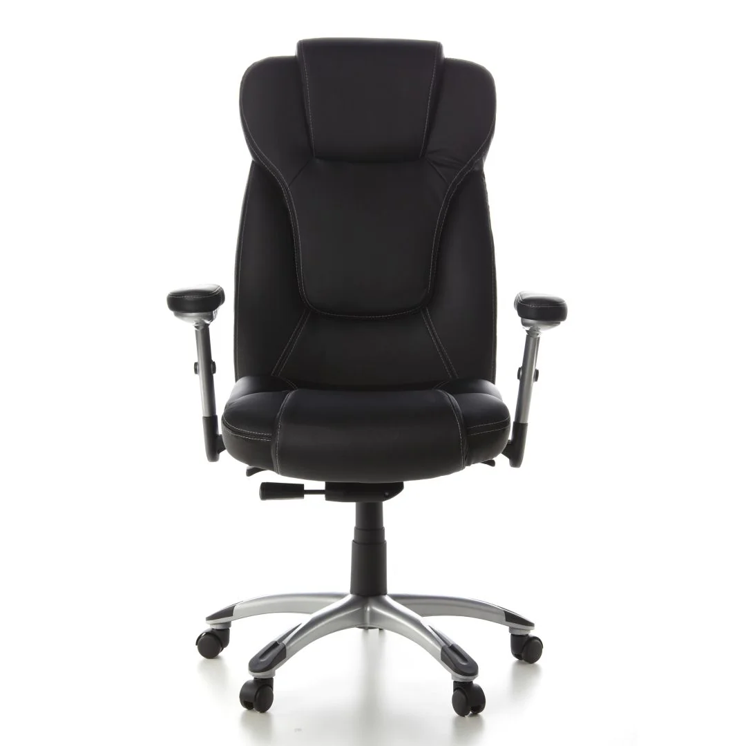 Bürostuhl Chefsessel EMBASSY 200 Feinleder schwarz - hjh-668740