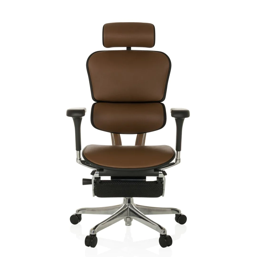 Bürostuhl Chefsessel ERGOHUMAN PLUS LEGPRO GEN2 Leder mit Beinablage Netz von HJH - Produktbild 1 von 14