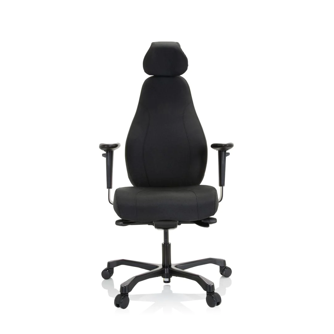 Arbeitsstuhl Chefsessel RESISTIO XXL Stoff schwarz - hjh-608917