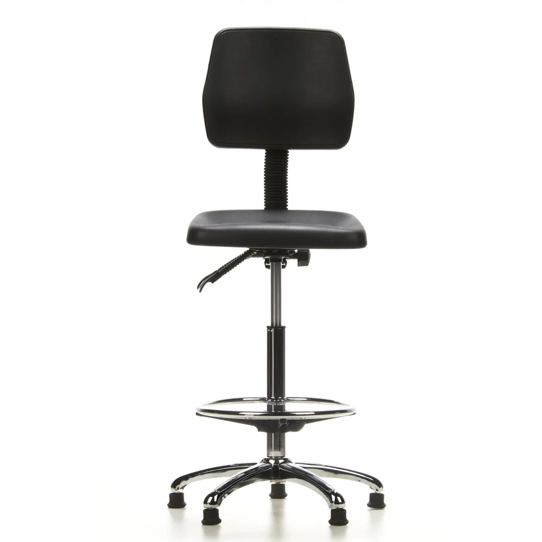 Hocker Drehhocker Arbeitsstuhl TOP WORK 11 Hartschaum schwarz Chrom von HJH - Produktbild 1 von 11