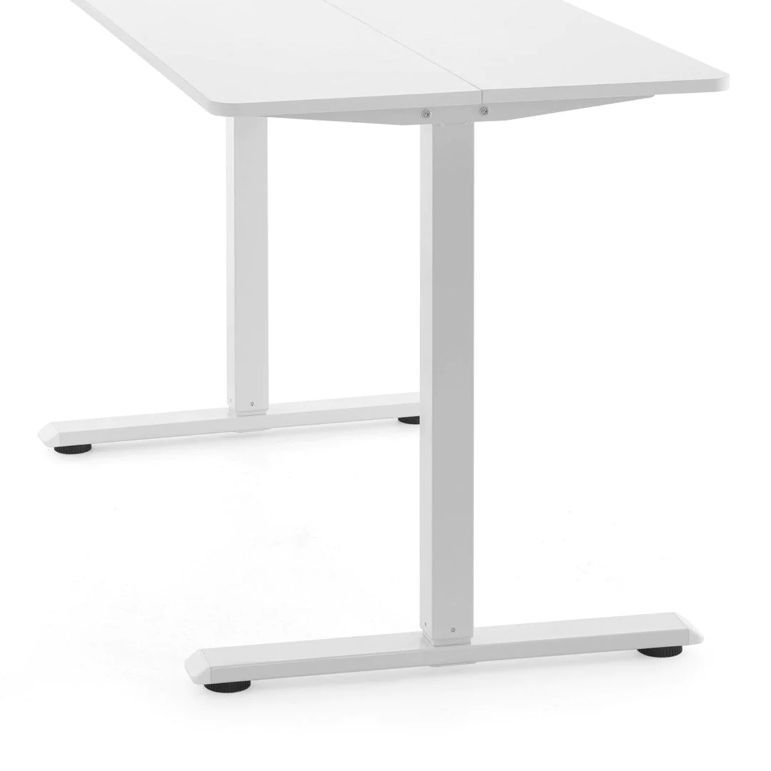 Schreibtisch Worktime 120 x 60 elektrisch höhenverstellbar weiß von HJH - Produktbild 4 von 9