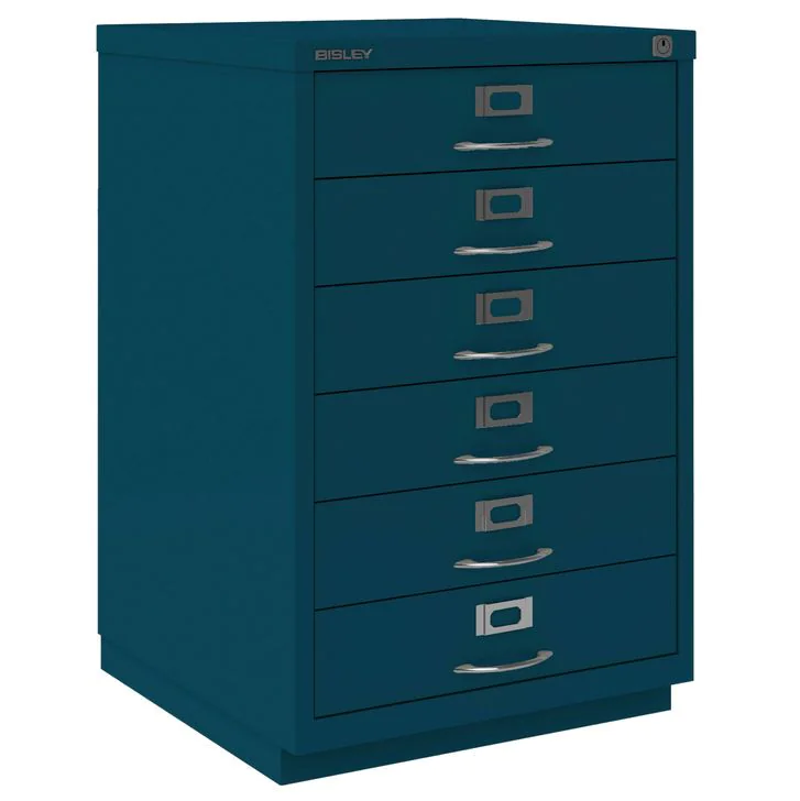 Schubladenschrank F mit Bügelgriff 6 Universalschubladen von Bisley - Produktbild 1 von 6