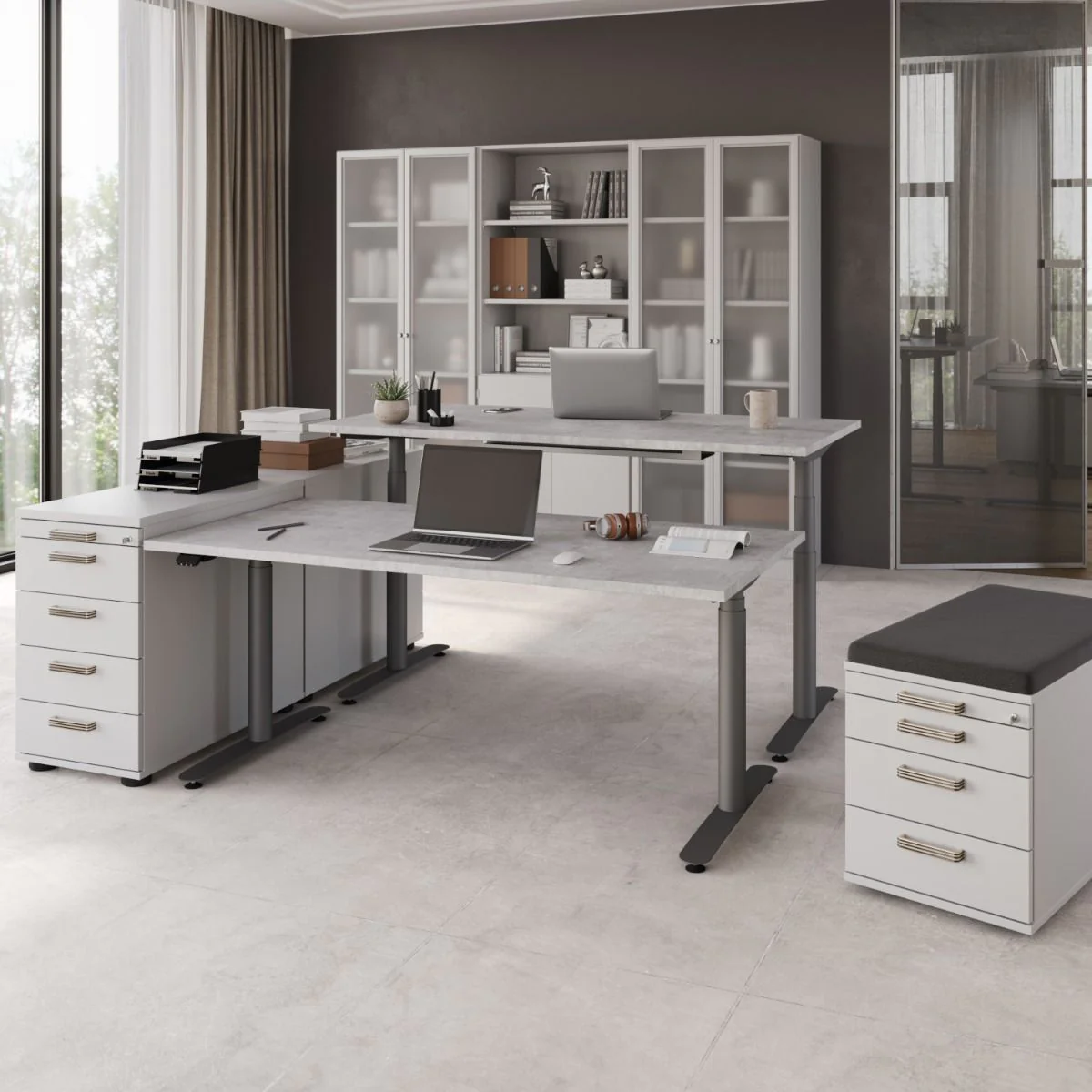 Höhenverstellbarer Schreibtisch XDLR von Hammerbacher - Produktbild 1 von 6