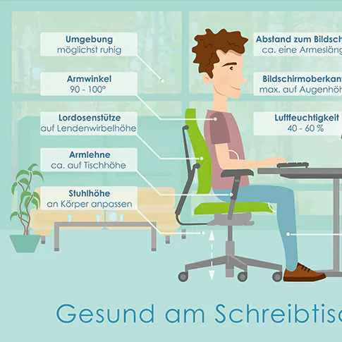 Schreibtisch einstellen